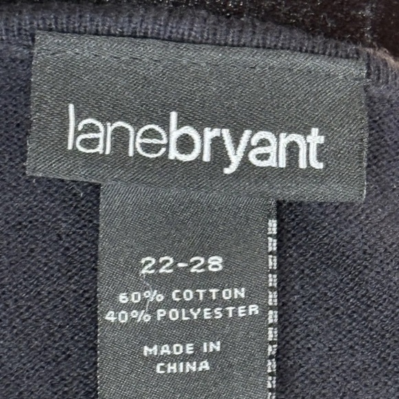 Lane Bryant Black Poncho Sweater Sz 28 Cotton Blend Travel Party Boho Festival - Picture 5 of 6